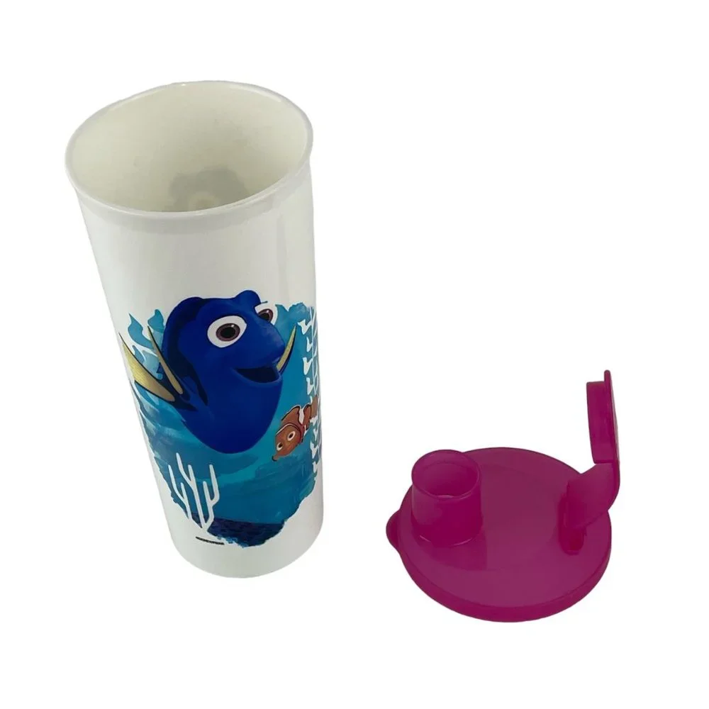 Tupperware Disney Pixar Finding‎ Nemo Dory Tumbler 16 Oz Cup w/Flip Top Lid Seal